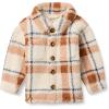 image:imageAmazon Essentials x Sofia Grainge Toddlers and Baby Boys Sherpa Fleece Overshirt JacketIvory Light Caramel Simple Plaid