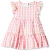 image:imageAmazon Essentials x Sofia Grainge Toddlers and Baby Girls Woven Cotton Sateen Fit amp Flare Casual DressPink Big Gingham