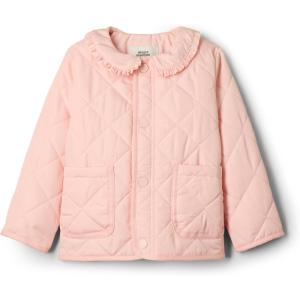 image:imageAmazon Essentials x Sofia Grainge Toddler and Baby Girls Midweight Quilted Field Jacket with RufflePink