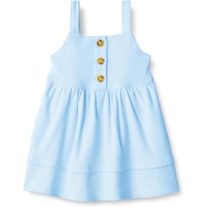 image:imageAmazon Essentials x Sofia Grainge Toddlers and Baby Girls Cotton Casual Fit and Flare DressLight Blue