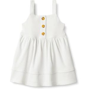 image:imageAmazon Essentials x Sofia Grainge Toddlers and Baby Girls Cotton Casual Fit and Flare DressWhite