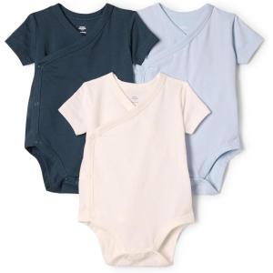 image:imageAmazon Essentials x Sofia Grainge Unisex Babies Side Snap Short Sleeve BodysuitDark NavyIvoryLight Blue