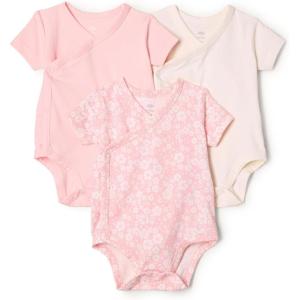 image:imageAmazon Essentials x Sofia Grainge Unisex Babies Side Snap Short Sleeve BodysuitDelicate FloralIvoryPink