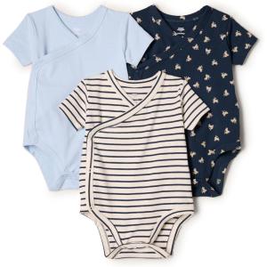 image:imageAmazon Essentials x Sofia Grainge Unisex Babies Side Snap Short Sleeve BodysuitLight BlueBunniesStripe