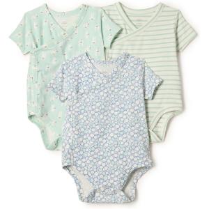 image:imageAmazon Essentials x Sofia Grainge Unisex Babies Side Snap Short Sleeve BodysuitRabbitsRound TreesStripe