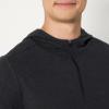 image:imageAmazon Essentials Mens Athletic Soft Performance Lightweight QuarterZip Hoodie Long Sleeve Workout TopSpace Dye Black