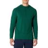 image:imageAmazon Essentials Mens Athletic Soft Performance Lightweight QuarterZip Hoodie Long Sleeve Workout TopSpace Dye Green