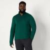 image:imageAmazon Essentials Mens Athletic Soft Performance Lightweight QuarterZip Hoodie Long Sleeve Workout TopSpace Dye Green