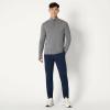 image:imageAmazon Essentials Mens Athletic Soft Performance Lightweight QuarterZip Hoodie Long Sleeve Workout TopSpace Dye Grey
