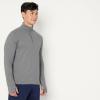 image:imageAmazon Essentials Mens Athletic Soft Performance Lightweight QuarterZip Hoodie Long Sleeve Workout TopSpace Dye Grey