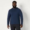 image:imageAmazon Essentials Mens Athletic Soft Performance Lightweight QuarterZip Hoodie Long Sleeve Workout TopSpace Dye Navy
