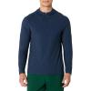 image:imageAmazon Essentials Mens Athletic Soft Performance Lightweight QuarterZip Hoodie Long Sleeve Workout TopSpace Dye Navy