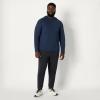 image:imageAmazon Essentials Mens Athletic Soft Performance Lightweight QuarterZip Hoodie Long Sleeve Workout TopSpace Dye Navy