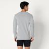 image:imageAmazon Essentials Mens Slim Fit Cotton Crew Neck UndershirtsBlackGrey Heather Long Sleeve