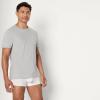 image:imageAmazon Essentials Mens Slim Fit Cotton Crew Neck UndershirtsBlackGrey Heather Short Sleeve
