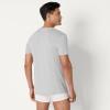 image:imageAmazon Essentials Mens Slim Fit Cotton Crew Neck UndershirtsBlackGrey Heather Short Sleeve
