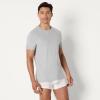 image:imageAmazon Essentials Mens Slim Fit Cotton Crew Neck UndershirtsBlackGrey Heather Short Sleeve