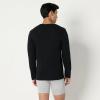 image:imageAmazon Essentials Mens Slim Fit Cotton Crew Neck UndershirtsBlackWhite Long Sleeve