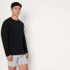image:imageAmazon Essentials Mens Slim Fit Cotton Crew Neck UndershirtsBlackWhite Long Sleeve