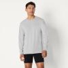image:imageAmazon Essentials Mens Slim Fit Cotton Crew Neck UndershirtsMedium Grey HeatherNavy Long Sleeve