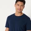 image:imageAmazon Essentials Mens Slim Fit Cotton Crew Neck UndershirtsMedium Grey HeatherNavy Short Sleeve