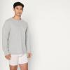 image:imageAmazon Essentials Mens Slim Fit Cotton Crew Neck UndershirtsMedium Grey HeatherWhite Long Sleeve