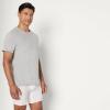 image:imageAmazon Essentials Mens Slim Fit Cotton Crew Neck UndershirtsMedium Grey HeatherWhite Short Sleeve