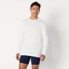 image:imageAmazon Essentials Mens Slim Fit Cotton Crew Neck UndershirtsWhite Long Sleeve