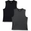 image:imageAmazon Essentials Mens Active Quick Dry MoistureWicking Tech Stretch Lightweight Sleeveless Muscle Shirt MultipacksBlackHeather Graphite