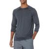 image:imageAmazon Essentials Mens Active Quick Dry Tech Stretch Lightweight LongSleeve TShirt Available in BigampTallCharcoal Space Dye