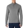image:imageAmazon Essentials Mens Athletic Soft Performance Lightweight QuarterZip Hoodie Long Sleeve Workout TopSpace Dye Grey