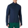image:imageAmazon Essentials Mens Athletic Soft Performance Lightweight QuarterZip Hoodie Long Sleeve Workout TopSpace Dye Navy