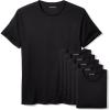 image:imageAmazon Essentials Mens Slim Fit Cotton Crew Neck UndershirtsBlack Short Sleeve