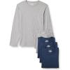 Medium Grey Heather/Navy Long Sleeve