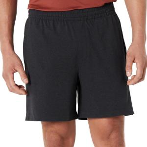 image:imageAmazon Essentials Mens Active Athletic Relaxed Fit 7 Lounge Workout Gym ShortsSpace Dye Black