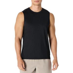 image:imageAmazon Essentials Mens Active Quick Dry MoistureWicking Tech Stretch Lightweight Sleeveless Muscle Shirt MultipacksBlack
