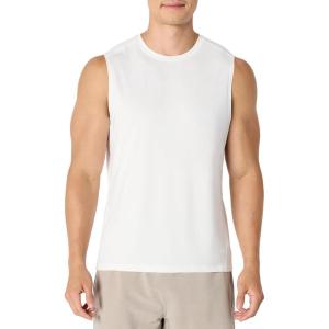 image:imageAmazon Essentials Mens Active Quick Dry MoistureWicking Tech Stretch Lightweight Sleeveless Muscle Shirt MultipacksWhite