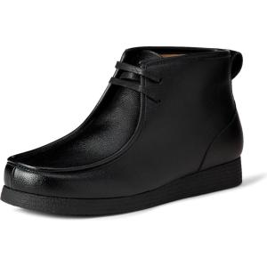 image:imageAmazon Essentials Mens Chukka Moc Toe BootsBlack Faux Leather