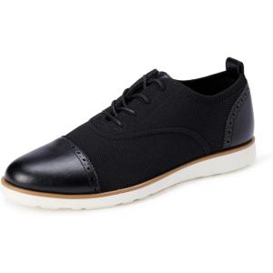 image:imageAmazon Essentials Mens Oxford Brogue Knit Dress Sneakers with Foam InsoleBlack