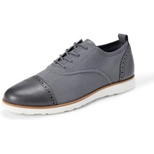 image:imageAmazon Essentials Mens Oxford Brogue Knit Dress Sneakers with Foam InsoleGrey