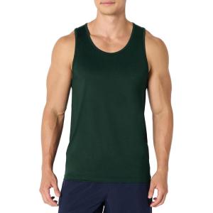 image:imageAmazon Essentials Mens Quick Dry Tech Stretch Active Sleeveless Gym Tank Top Workout ShirtDark Green