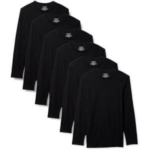 image:imageAmazon Essentials Mens Slim Fit Cotton Crew Neck UndershirtsBlack Long Sleeve