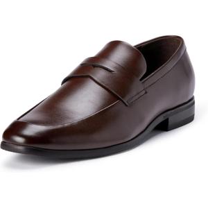 image:imageAmazon Essentials Mens Square Apron Toe Penny Loafer with Memory FoamDark Brown