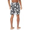 image:imageAmazon Essentials Mens 9 Swim Trunks with Mesh Lining Pockets Drawstring ClosureBlack Hibiscus Flower