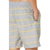 image:imageAmazon Essentials Mens 9 Swim Trunks with Mesh Lining Pockets Drawstring ClosureGrey Stripe