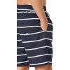 image:imageAmazon Essentials Mens 9 Swim Trunks with Mesh Lining Pockets Drawstring ClosureNavy Stripe