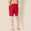 image:imageAmazon Essentials Mens 9 Swim Trunks with Mesh Lining Pockets Drawstring ClosureRed