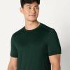 image:imageAmazon Essentials Mens Active Quick Dry Moisture Wicking Tech Stretch Lightweight ShortSleeve TShirtDark GreenHeather Graphite