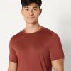 image:imageAmazon Essentials Mens Active Quick Dry Moisture Wicking Tech Stretch Lightweight ShortSleeve TShirtHeather GraphiteHenna