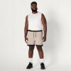 image:imageAmazon Essentials Mens Athletic Performance Stretch Contrast Woven Gym Training Short with 6 InseamBeigeBlack